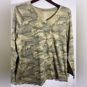 George Camo Long Sleeve T Shirt Size XL